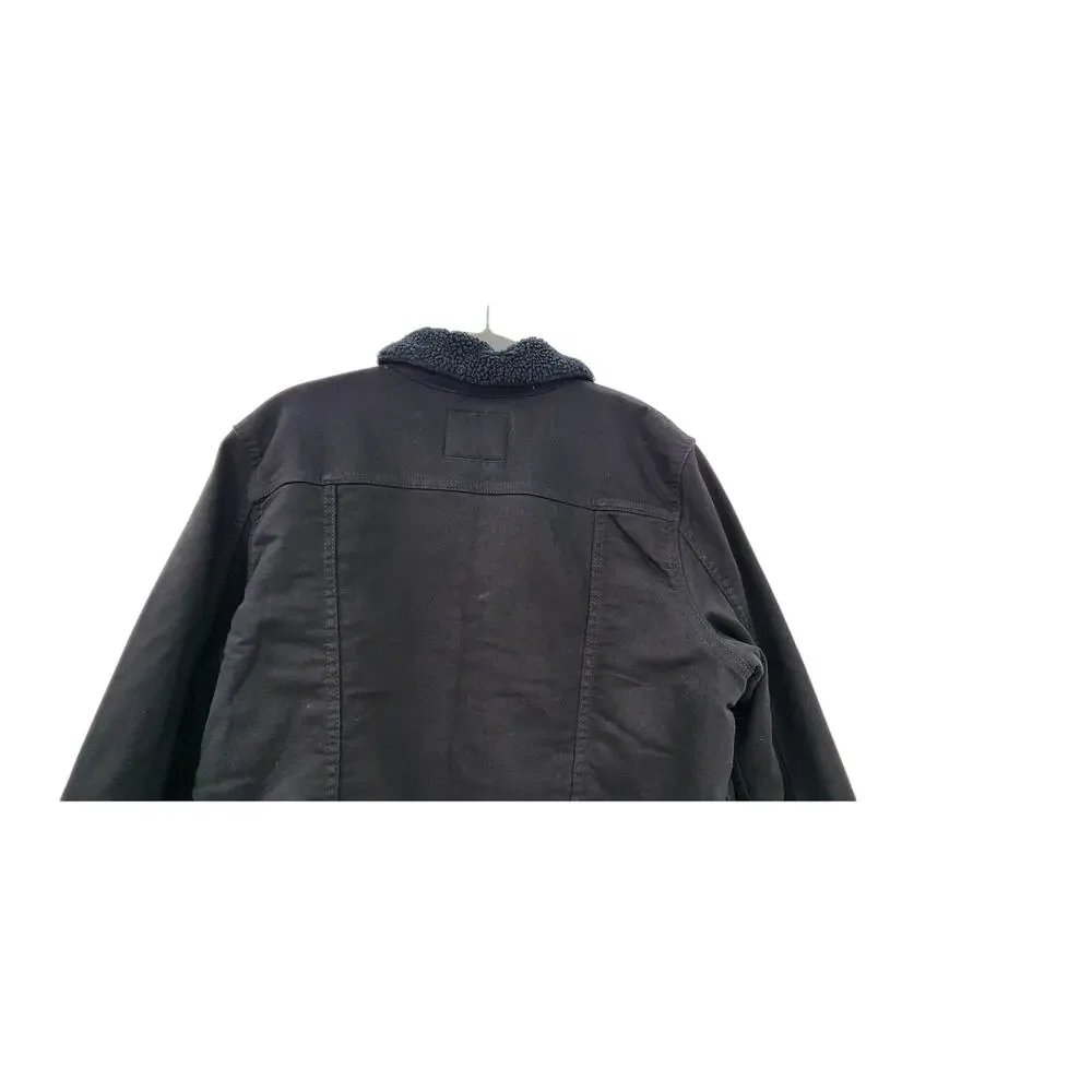 Men's‎ Levi's Black Sherpa Lined Trucker Jacket Size XL Black